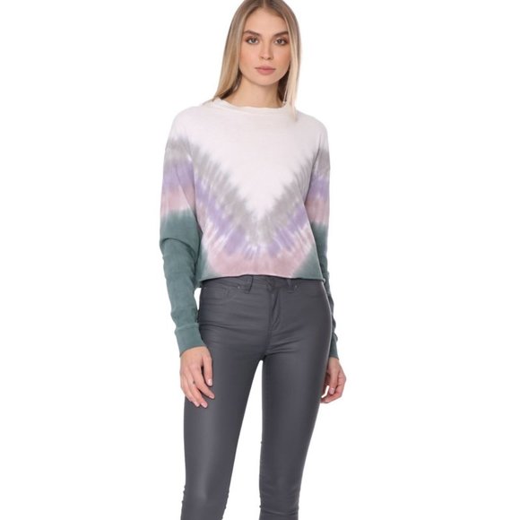 {1} Daydreamer Dusty Rose Tie Dye Long Sleeve tee - Picture 4 of 4